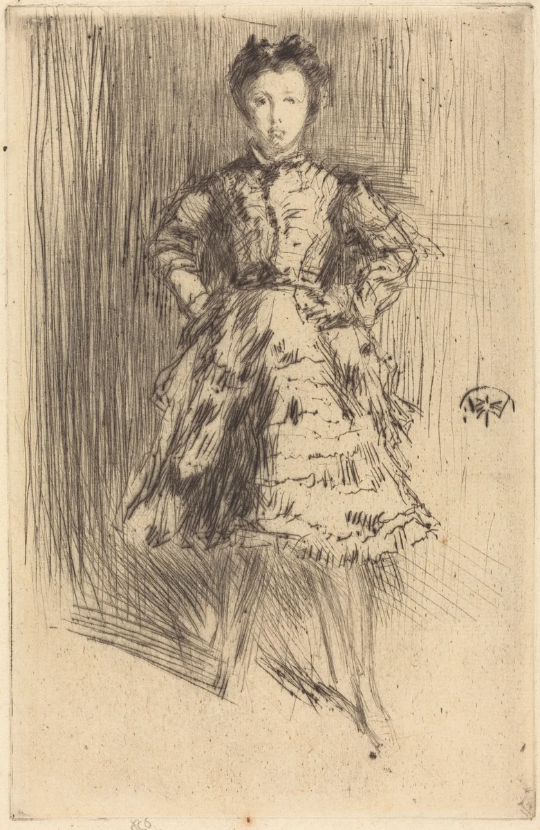 Elinor Leyland by James McNeill Whistler, print, 1873
