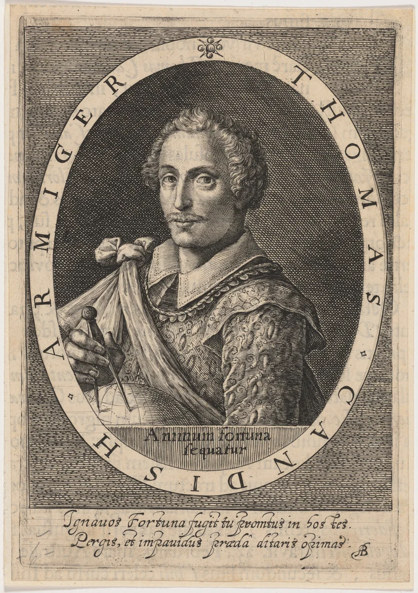 Thomas Cavendish by Willem de Passe, print, 1620