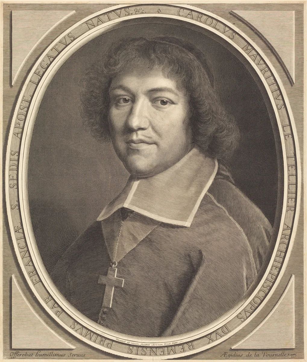 Charles-Maurice Le Tellier by Robert Nanteuil, print, 1672