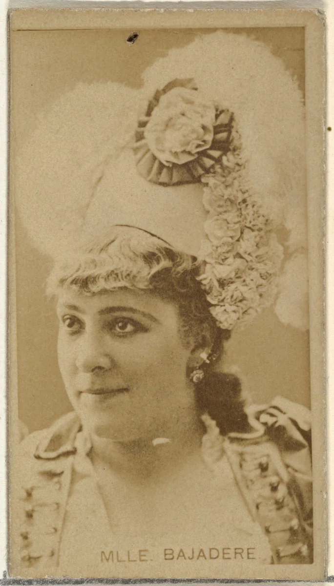 Mlle. Bajadere, from the Actors and Actresses series (N145-8) issued by Duke Sons & Co. to promote Duke Cigarettes by W. Duke, Sons & Co., photograph, 1890-1895