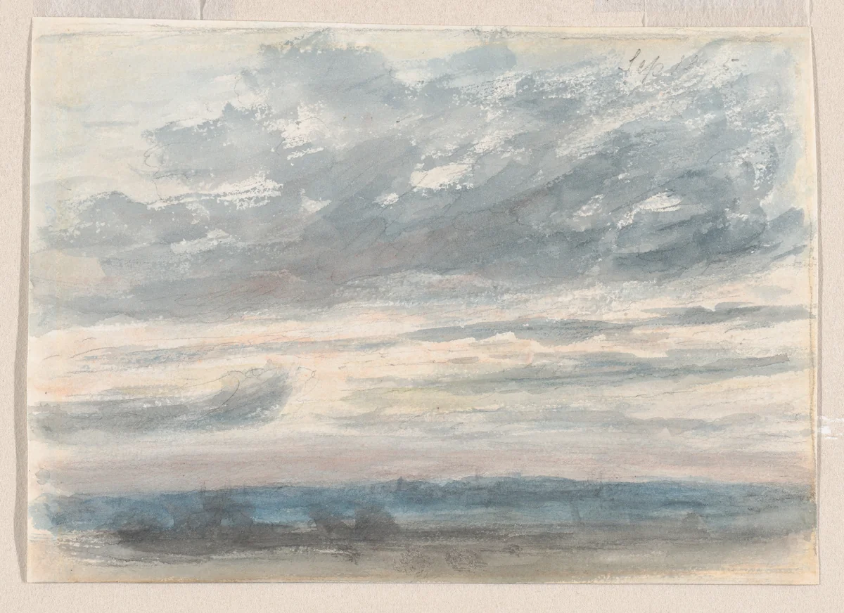 Cloud study by John Constable, drawing, 1830-1835