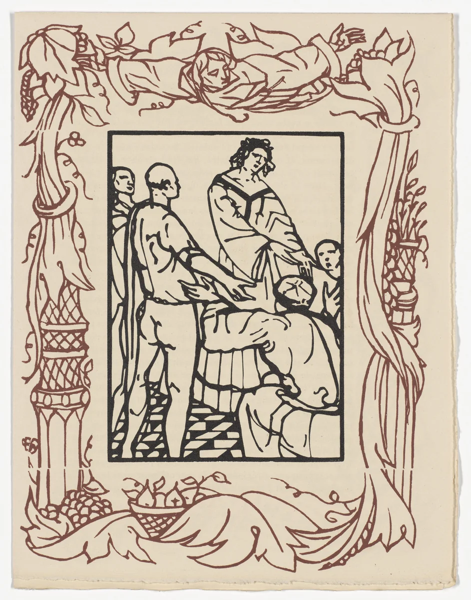 Plate (page 409) from Les Petites Fleurs de St. François (The Little Flowers of St. Francis) by Émile Bernard, illustrated book, 1928