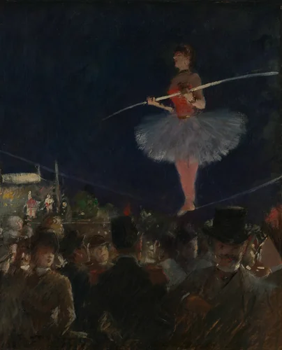 Tight-Rope Walker by Jean-Louis Forain, painting, 1880-1890