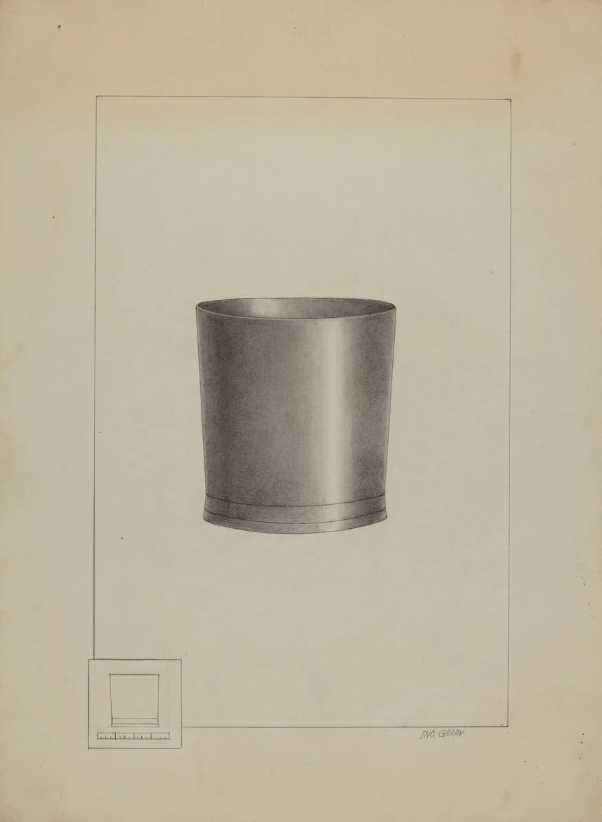 Pewter Beaker by John Garay, index of american design, 1936