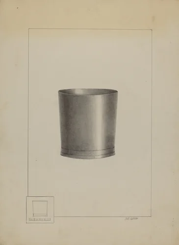 Pewter Beaker by John Garay, index of american design, 1936