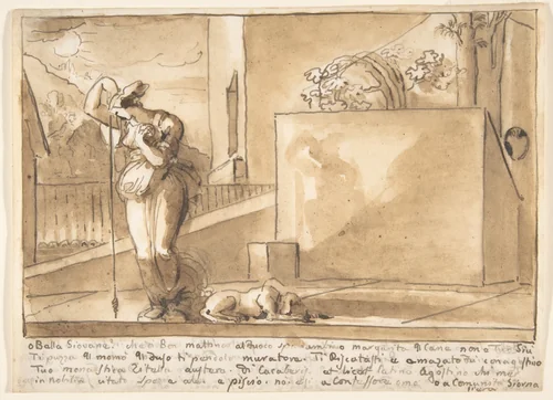O Bella Giovane by Fortunato Duranti, drawing, 1795-1863