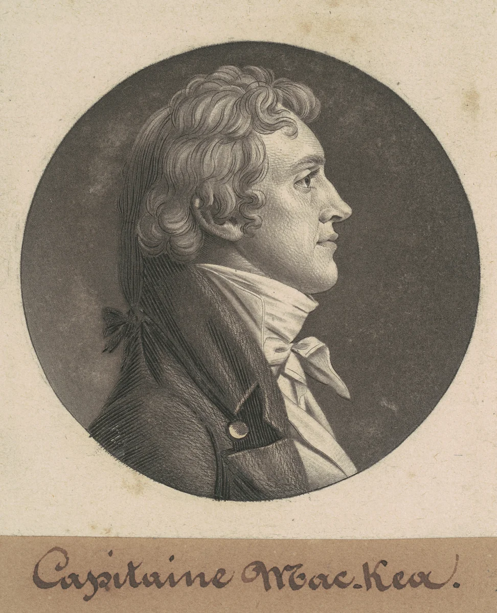 William MacRea by Charles B. J. Févret de Saint-Mémin, print, 1804