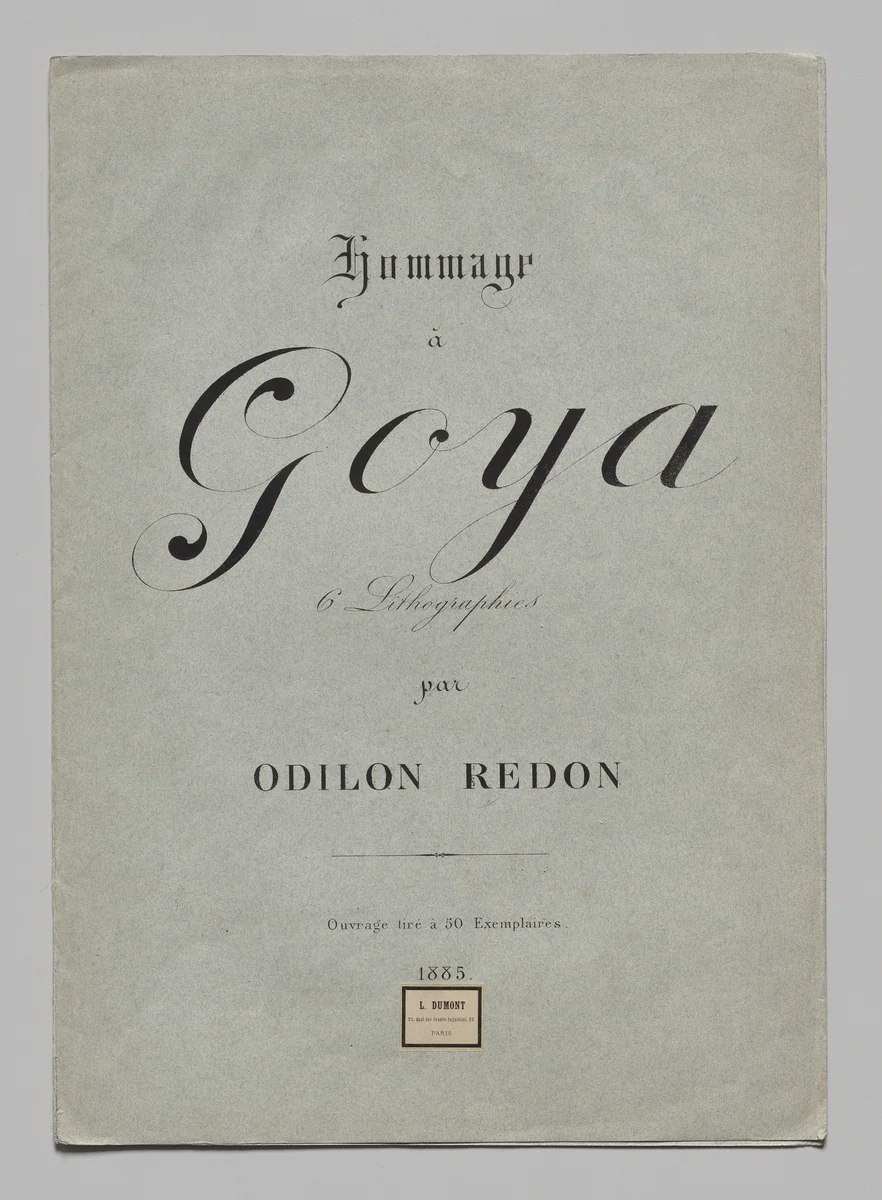 Cover by Odilon Redon, print, 1885