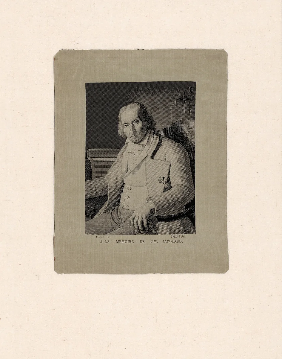 Portrait of Joseph Marie Jacquard (1752–1834) by Jean-Claude Bonnefond, textile, 1801-1900