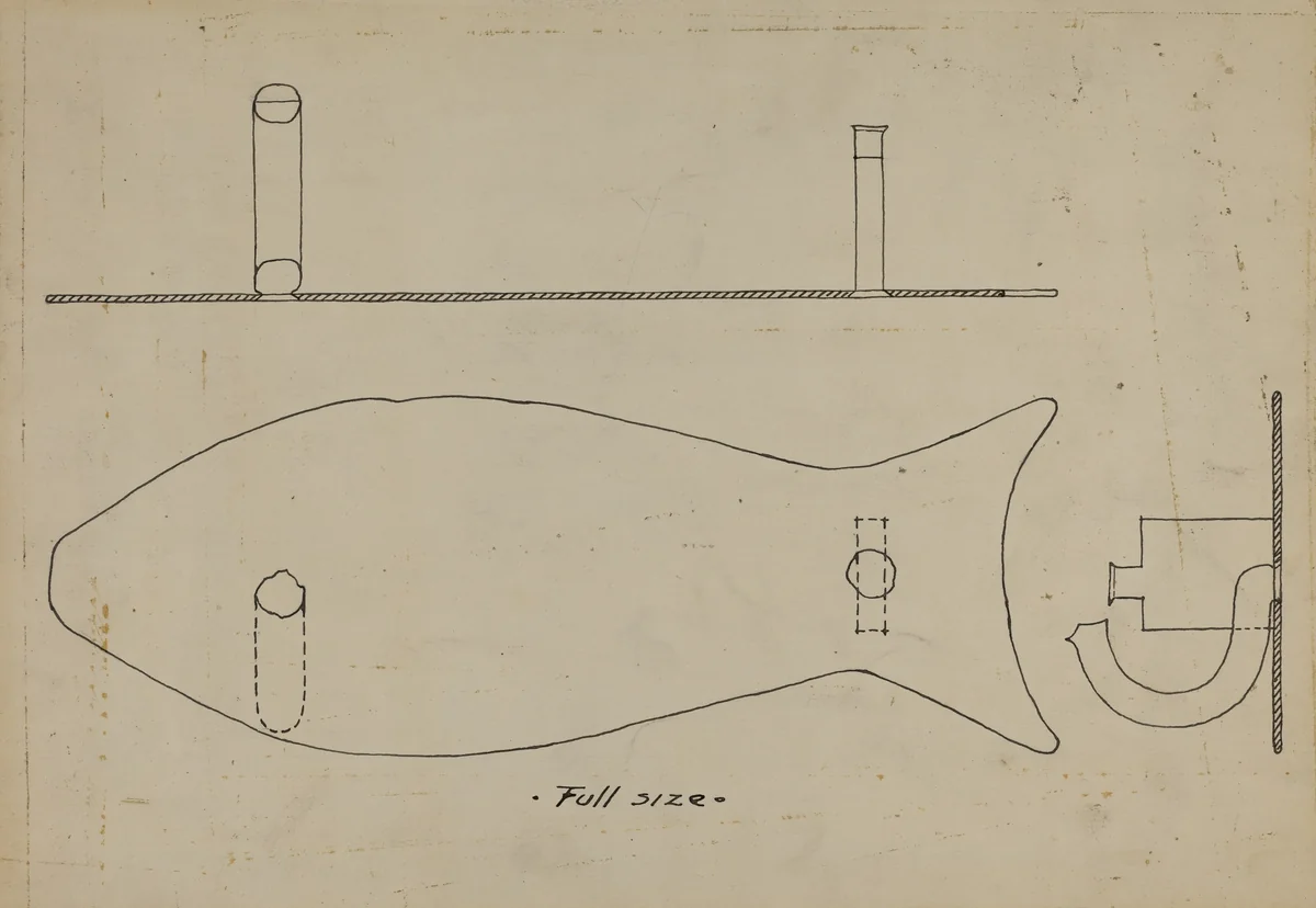 Pa. German Axe Socket by Nicholas Amantea, index of american design, 1940