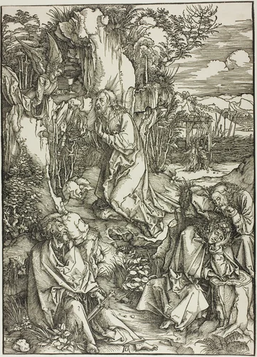 Agony in the Garden, from The Large Passion by Albrecht Dürer, print, 1496-1497