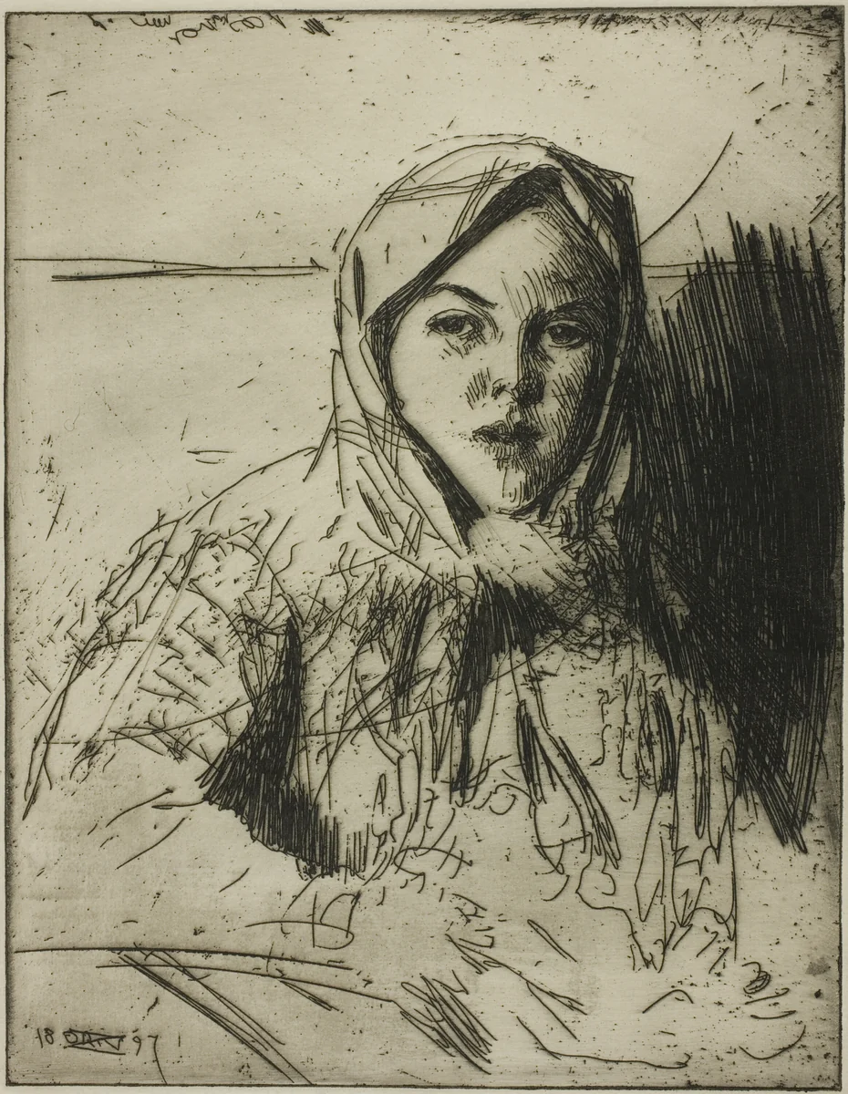 Emma, Girl from Mora by Anders Zorn, print, 1897