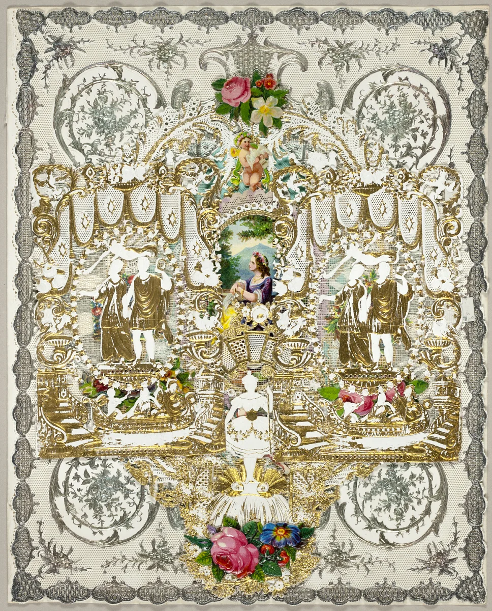 Untitled Valentine (Woman Holding Letter) by Unknown Artist, other, 1845-1855