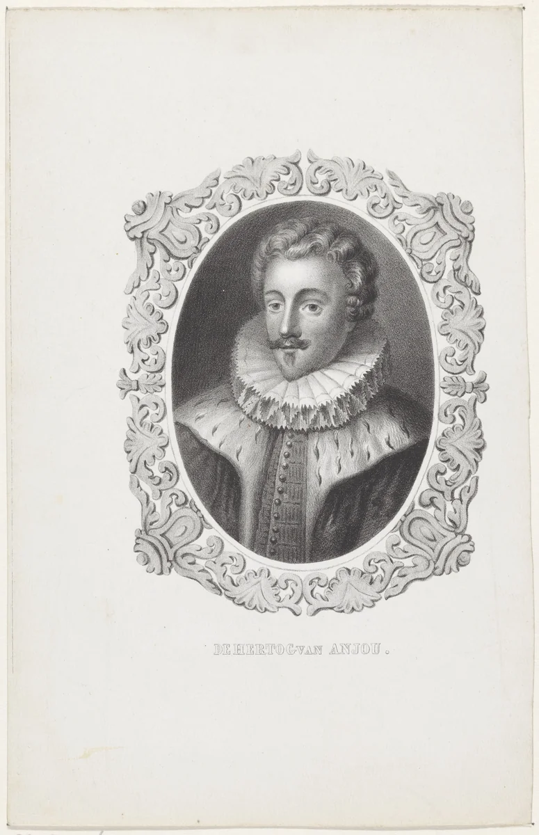 Portret van Frans van Anjou by anonymous, print, 1822-1845