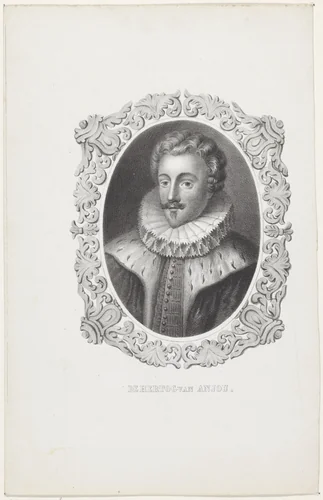 Portret van Frans van Anjou by anonymous, print, 1822-1845