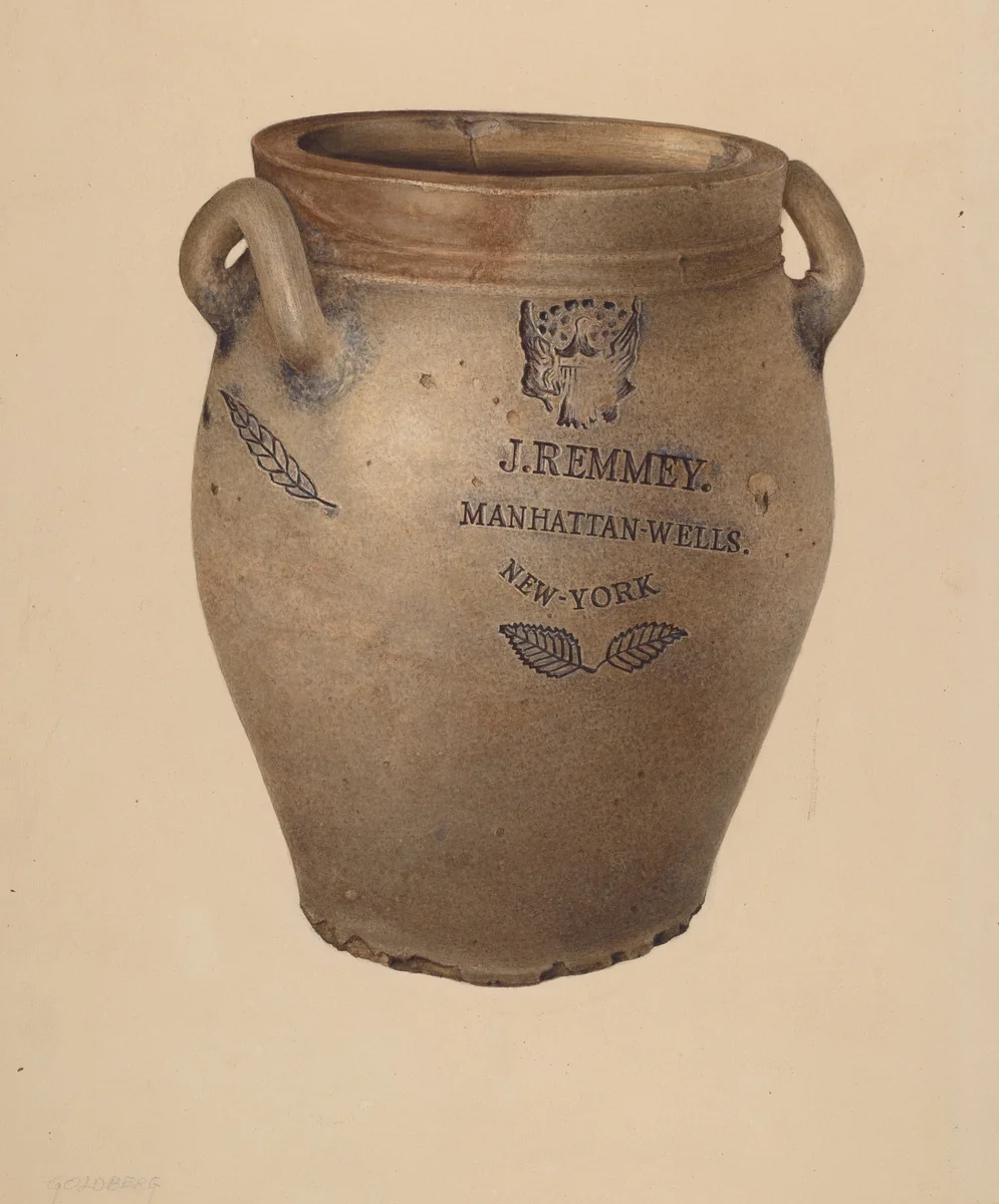 Crock by Isadore Goldberg, index of american design, 1940