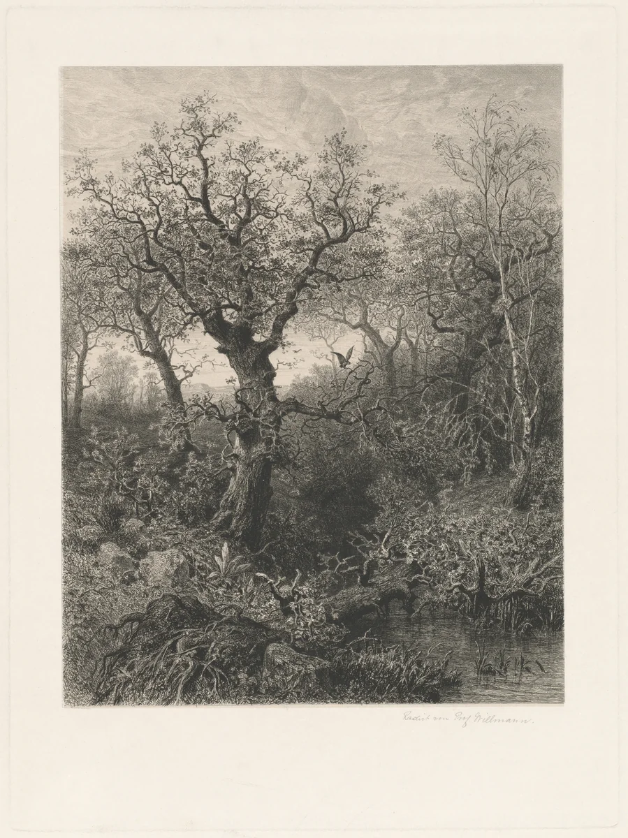 Autumn by Eduard Willmann; Julius Mařák, print, 1871