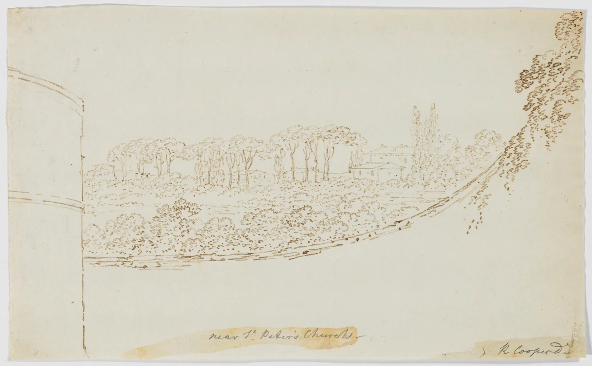 Near St. Peter's Church by Richard Cooper II, drawing, 1774-1775