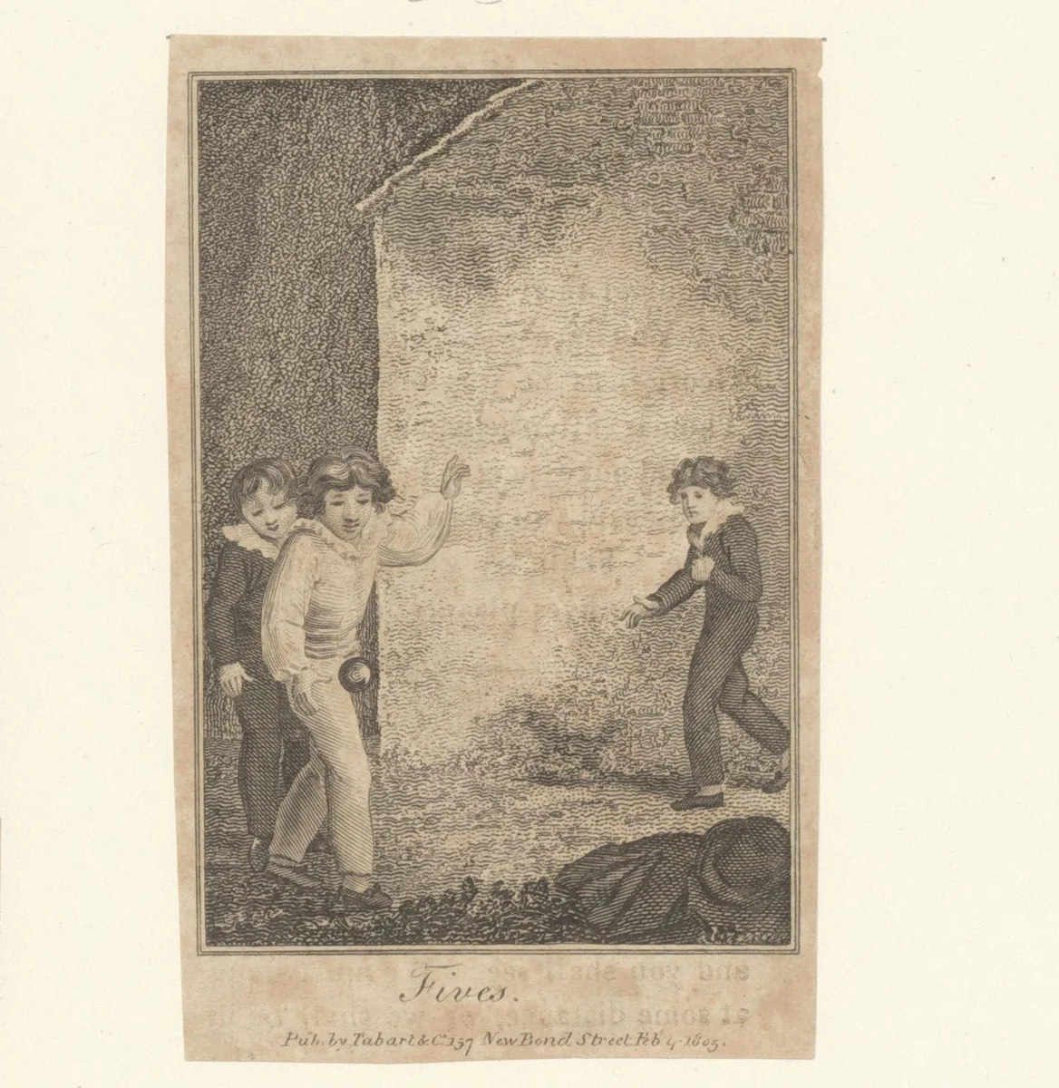 Kinderen spelen hand tennis by anonymous, print, 1812