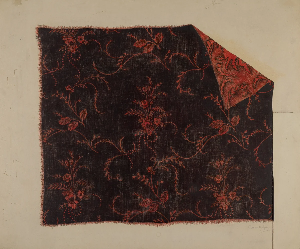 Textile by Grace Halpin, index of american design, 1938