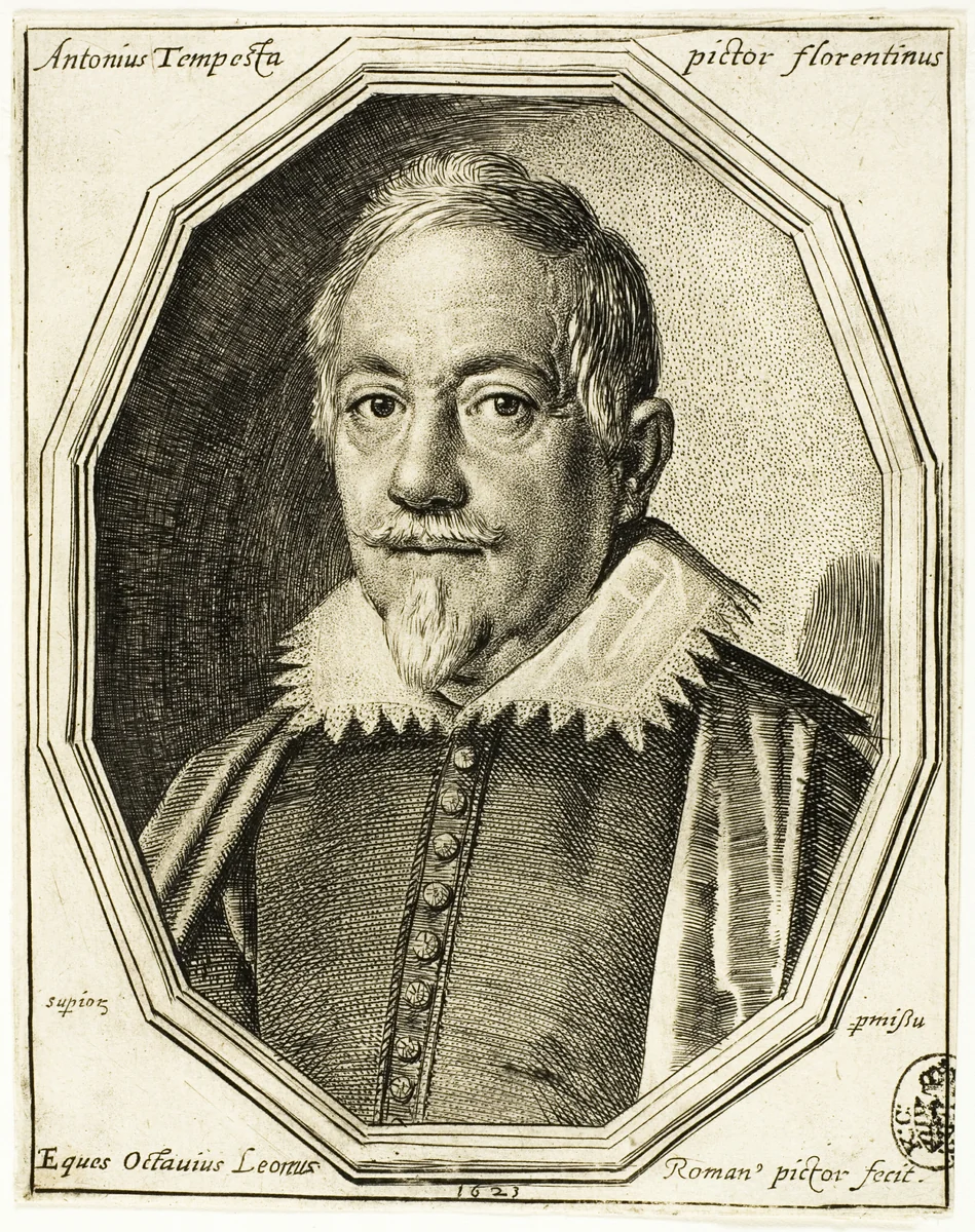 Antonius Tempesta by Ottavio Mario Leoni, print, 1623