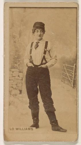 Flo Williams, from the Actresses series (N245) issued by Kinney Brothers to promote Sweet Caporal Cigarettes by Kinney Brothers Tobacco Company, photograph, 1890