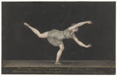 Danseres Annette Köbler, de Pas-de-Zephir uitvoerende by Bartholomeus Ziesenis, drawing, 1812