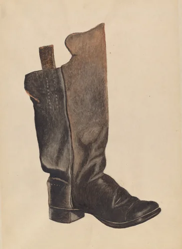 Child's Boot by Earl Butlin, index of american design, 1937