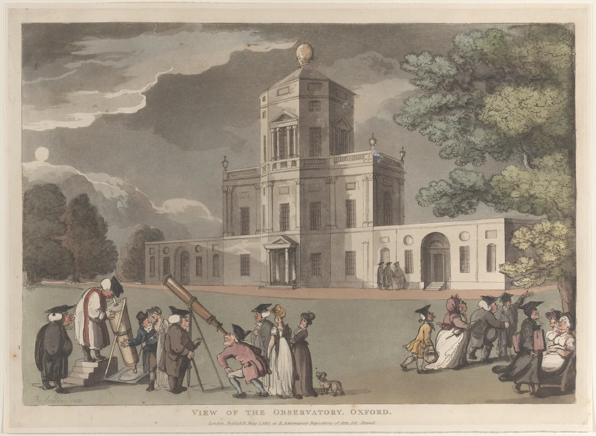 View of the Observatory, Oxford by Thomas Rowlandson, print, 1810