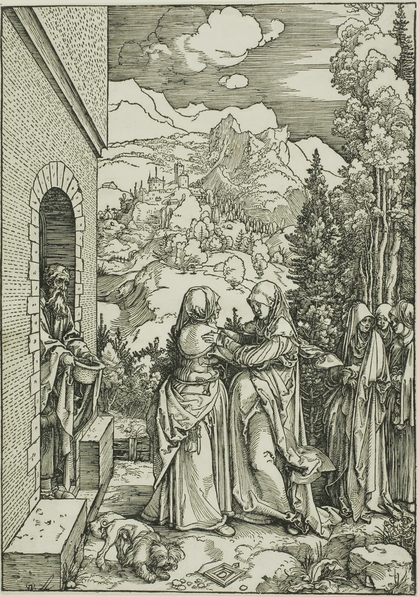 The Visitation, from The Life of the Virgin by Albrecht Dürer, print, 1504