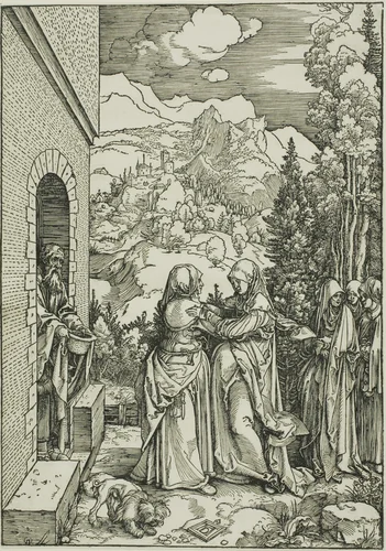 The Visitation, from The Life of the Virgin by Albrecht Dürer, print, 1504