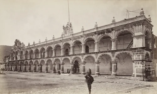 Palace of the Viceroy of Spain, Partly Destroyed by Earthquake 1774, Antigua de Guatemala by Eadweard Muybridge, photograph, 1875