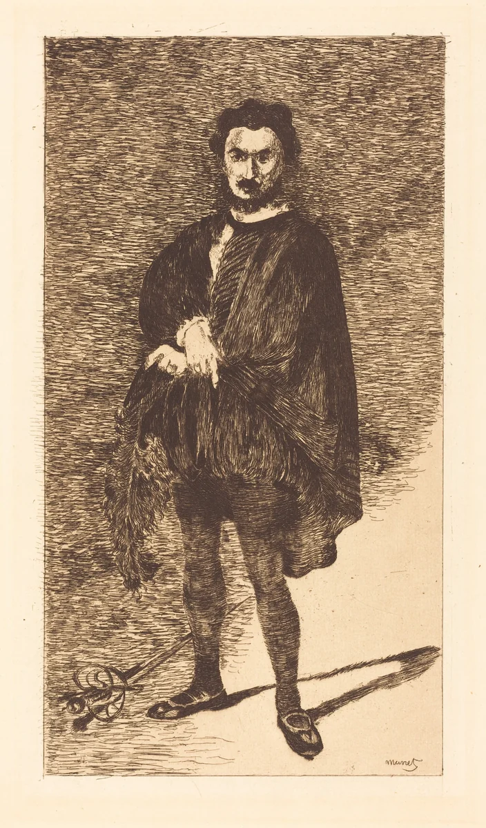The Tragic Actor (L'acteur tragique) by Edouard Manet, print, 1866