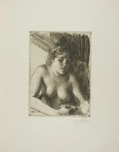 Bust by Anders Zorn, print, 1916
