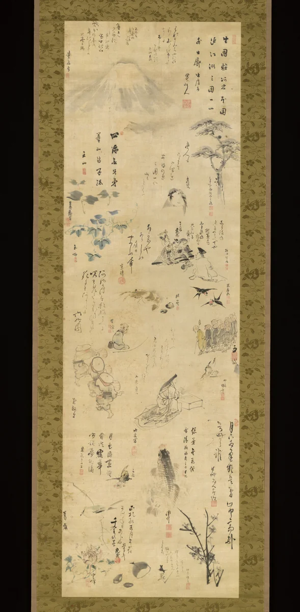 Drawings and Poems by Various Artists by Shokusanjin, painting, 1804-1824