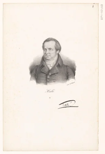 Portret van Jean Noël Hallé by anonymous, print, 1818-1842
