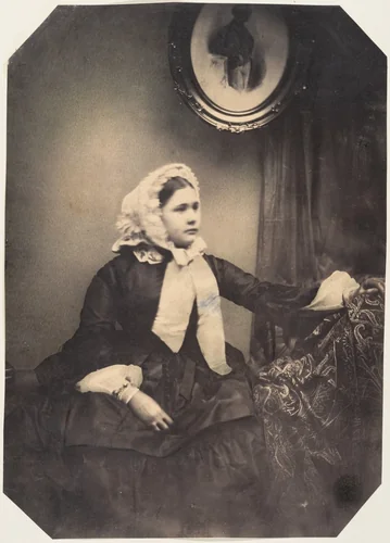 Mlle. Jeanne tellement tremblante que le photographe ne peut pas fixer les yeux by Louis Pierre Théophile Dubois de Nehaut, photograph, 1854-1856
