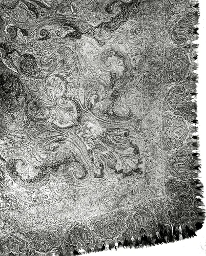 Shawl by India, textile, 1870-1879