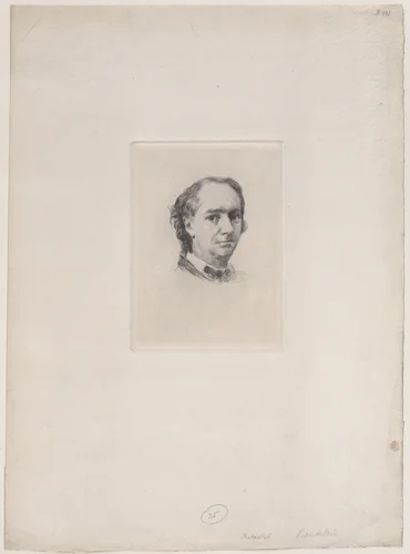 Portrait of Charles Baudelaire by Marcellin Desboutin, print, 1870-1899