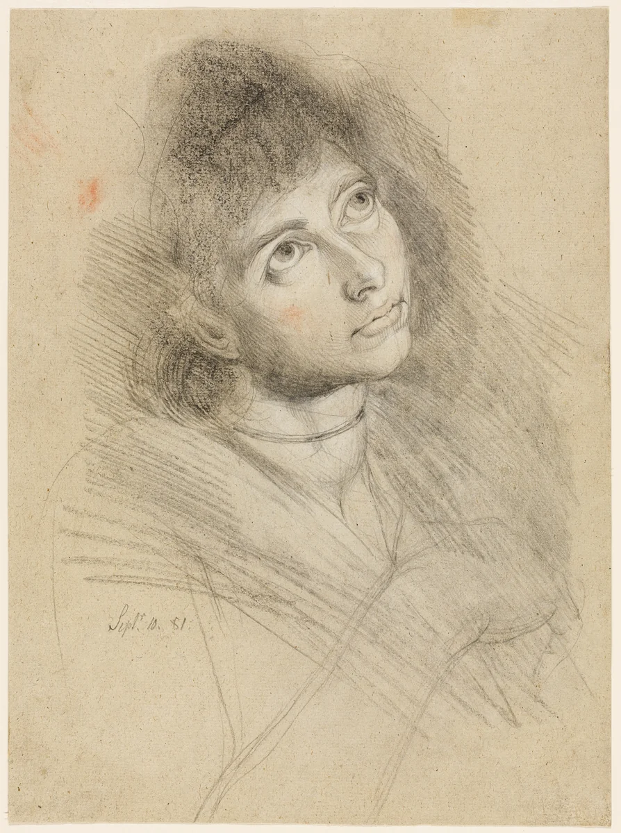 Portrait of a Woman (Martha Hess) by Henry Fuseli, drawing, 1781