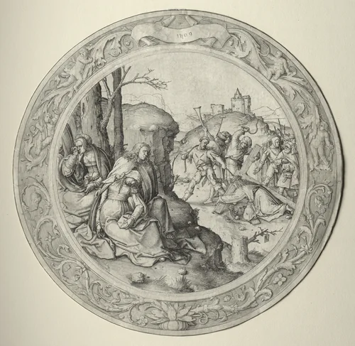 The Round Passion: Christ Carrying the Cross by Lucas van Leyden, print, 1509