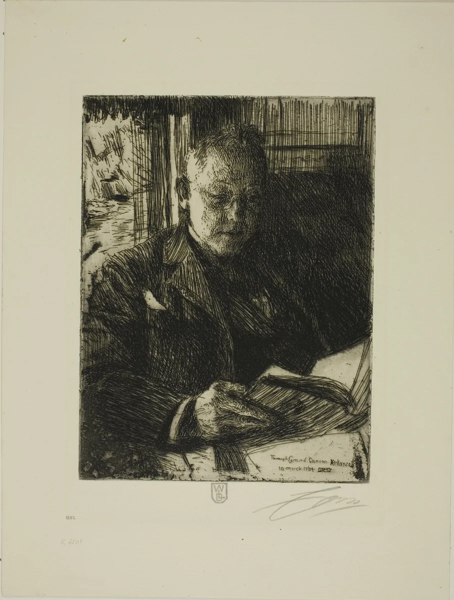 Travelling Companion (Mr. Ch. Deering) by Anders Zorn, print, 1904