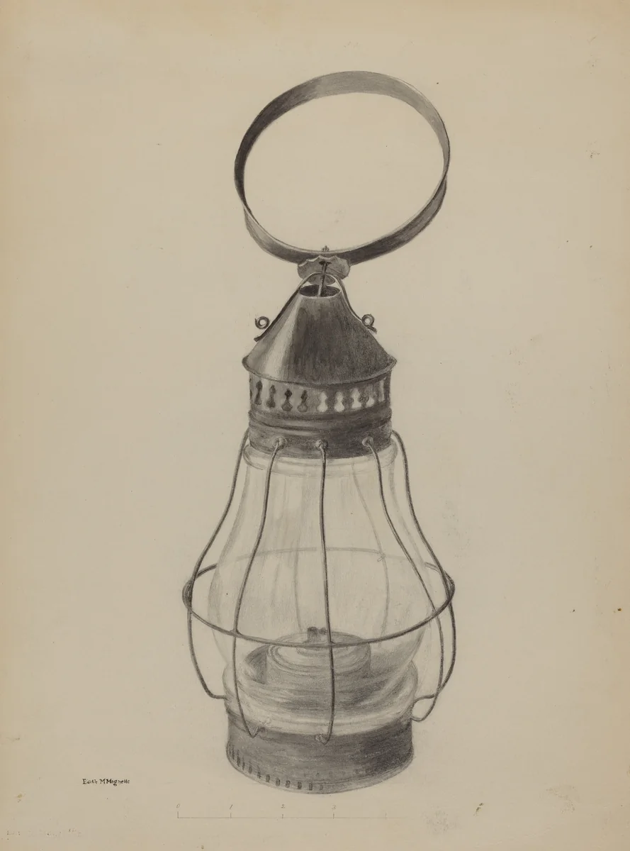 Lantern by Edith Magnette, index of american design, 1935-1942