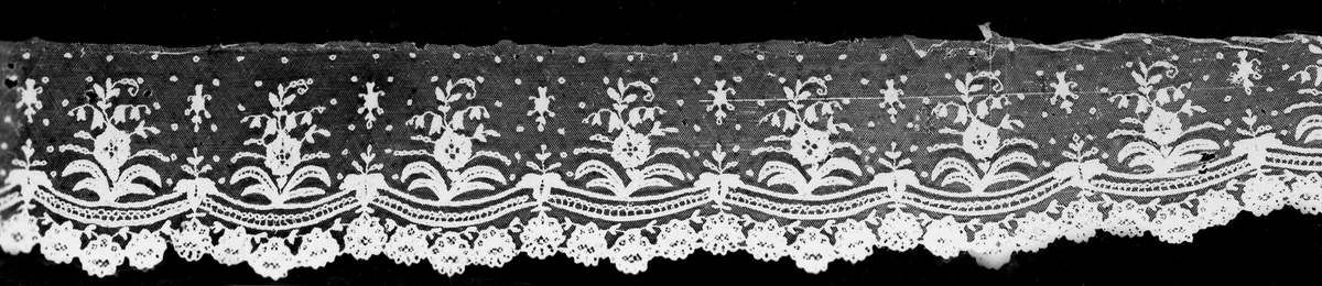 Flounce by Belgium, Brussels, textile, 1860-1869