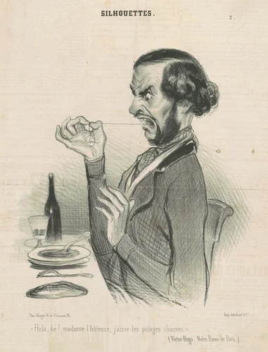 Hola, hé! Madame l'hotesse by Honoré Daumier, print, 1840