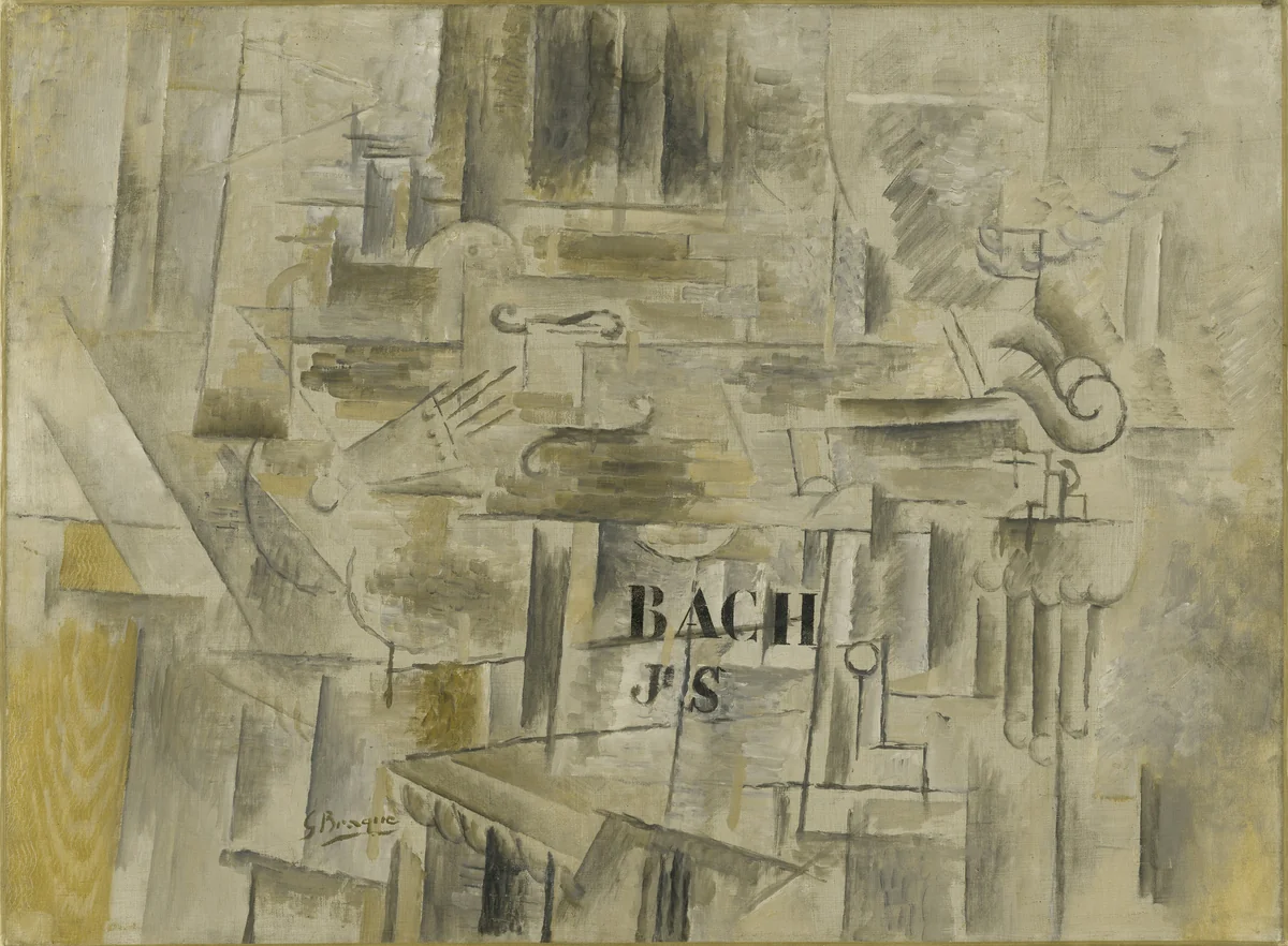 Homage to J. S. Bach by Georges Braque, painting, 1911