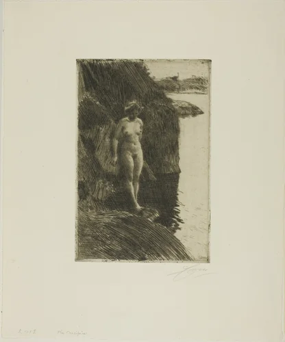 Precipice by Anders Zorn, print, 1909