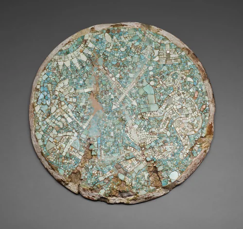Mosaic Disk with a Mythological and Historical Scene by Mixtec Northern Oaxaca, other, 1401-1500