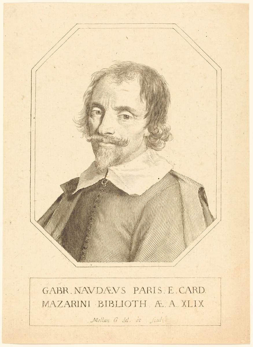 Gabriel Naude by Claude Mellan, print, 1598-1688
