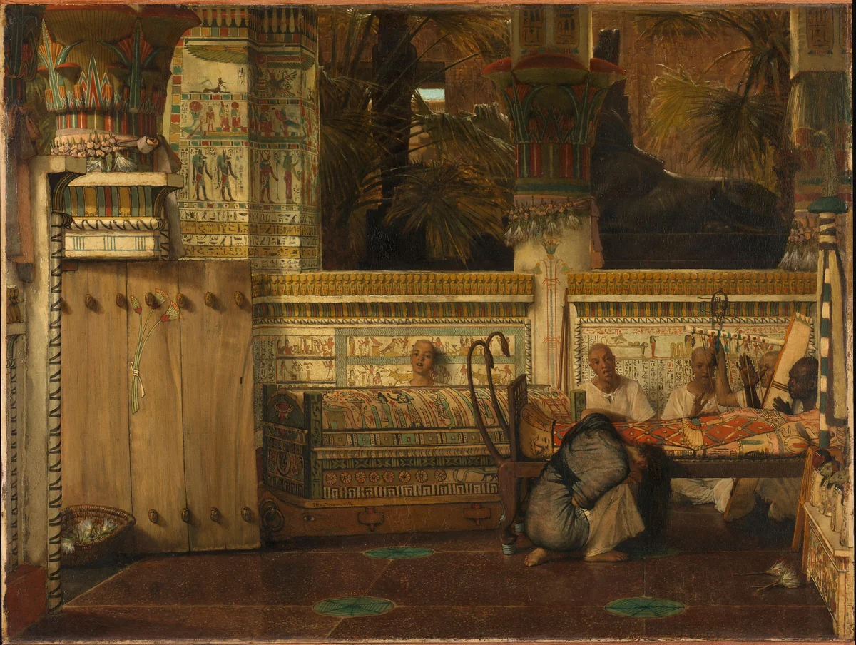 The Egyptian Widow by Lourens Alma Tadema, painting, 1872